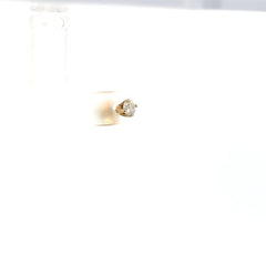 14k Yellow Gold .15ct H SI1 Round Single Diamond Stud Earring
