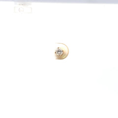 14k Yellow Gold .15ct H SI1 Round Single Diamond Stud Earring