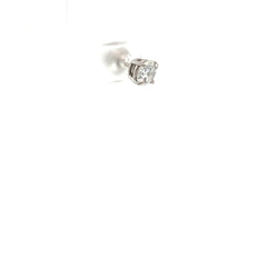 14k White Gold .50ct G SI1 Round Single Diamond Stud Earring
