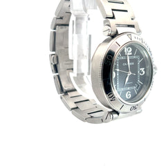 Pre-Owned  Cartier Pasha Seatimer 40mm Black Dial with Stainless Steel Band