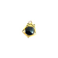 18k Yellow Gold Vintage 10mm Azabachi Pendant 2.9 gram