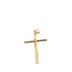 10k Two Tone Crucifix Pendant 1 Gram