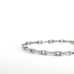 14k White Gold 1.00ct G SI1 Round Diamond Bracelet