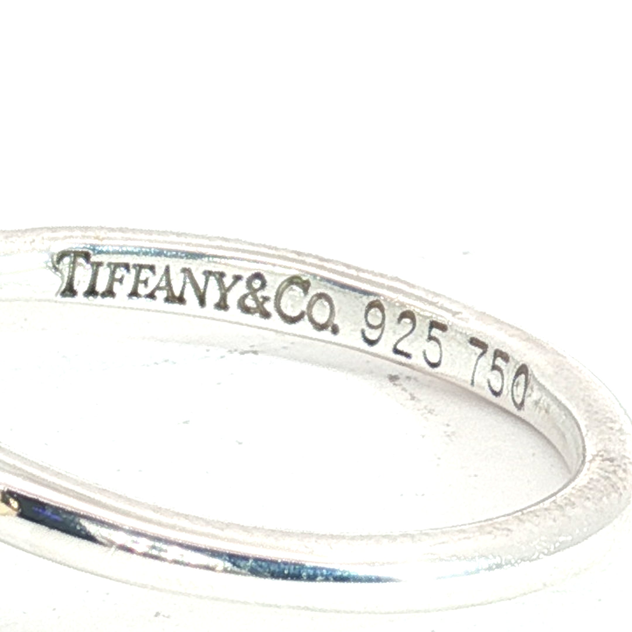 Pre-Loved Tiffany & Co. Love Knot Sterling Silver and 18k Yellow Gold Size 5 3/4