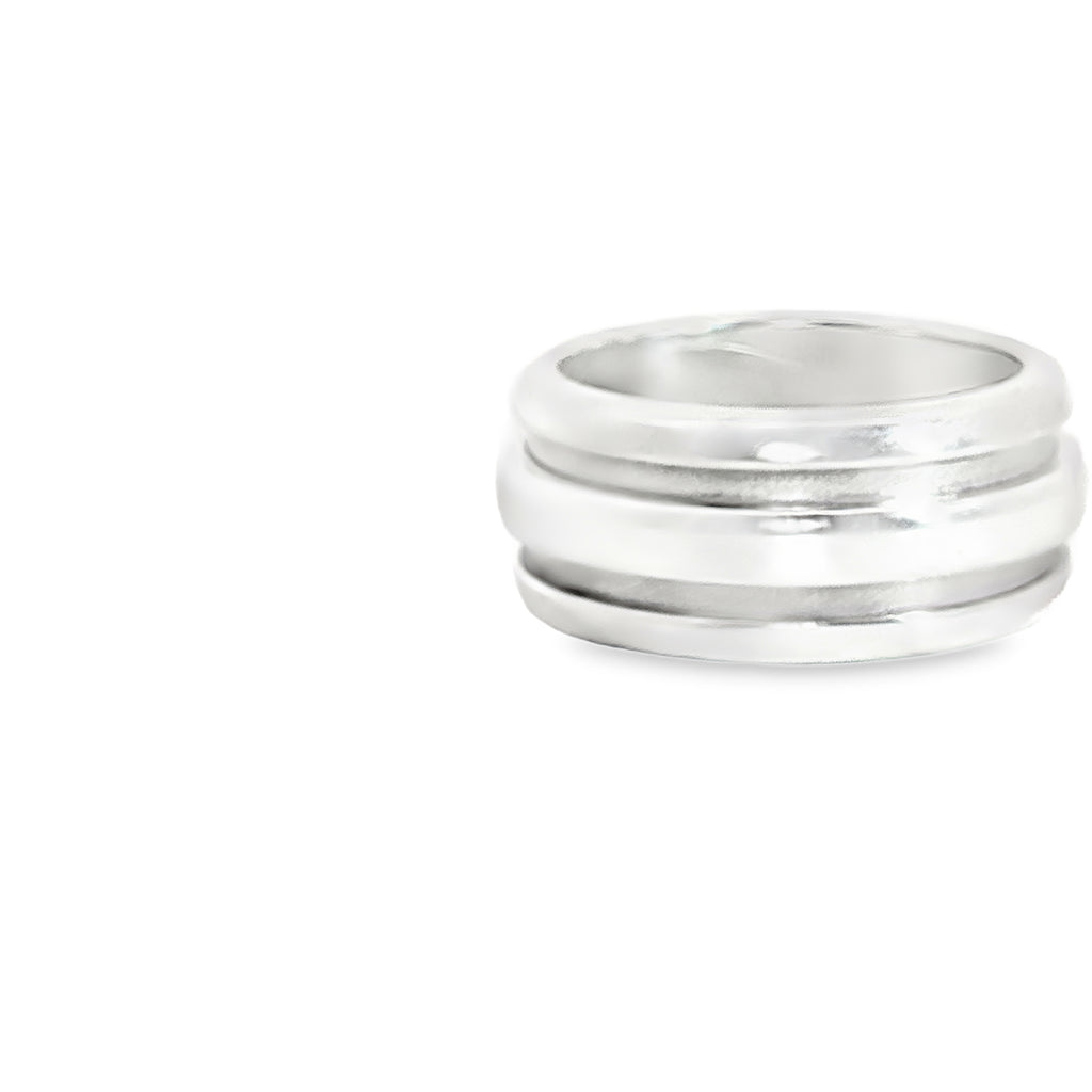 Pre-Loved Tiffany & Co. Vintage 925 Silver Grooved Ring Size 6