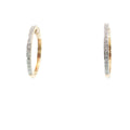 18k Yellow Gold .30ct H I 1 Round Diamond Hoop Earrings