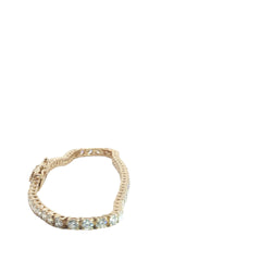 14k Yellow Gold 5.00ct F/G VS2 Round Diamond Tennis Bracelet  7"inch