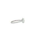 18k White Gold 1.51ct G VS2 Cut-Cornered Square Diamond /.35ct F VS2 Cushion Halo Round Diamond Mounting Engagement Ring Certified By GIA #13698137