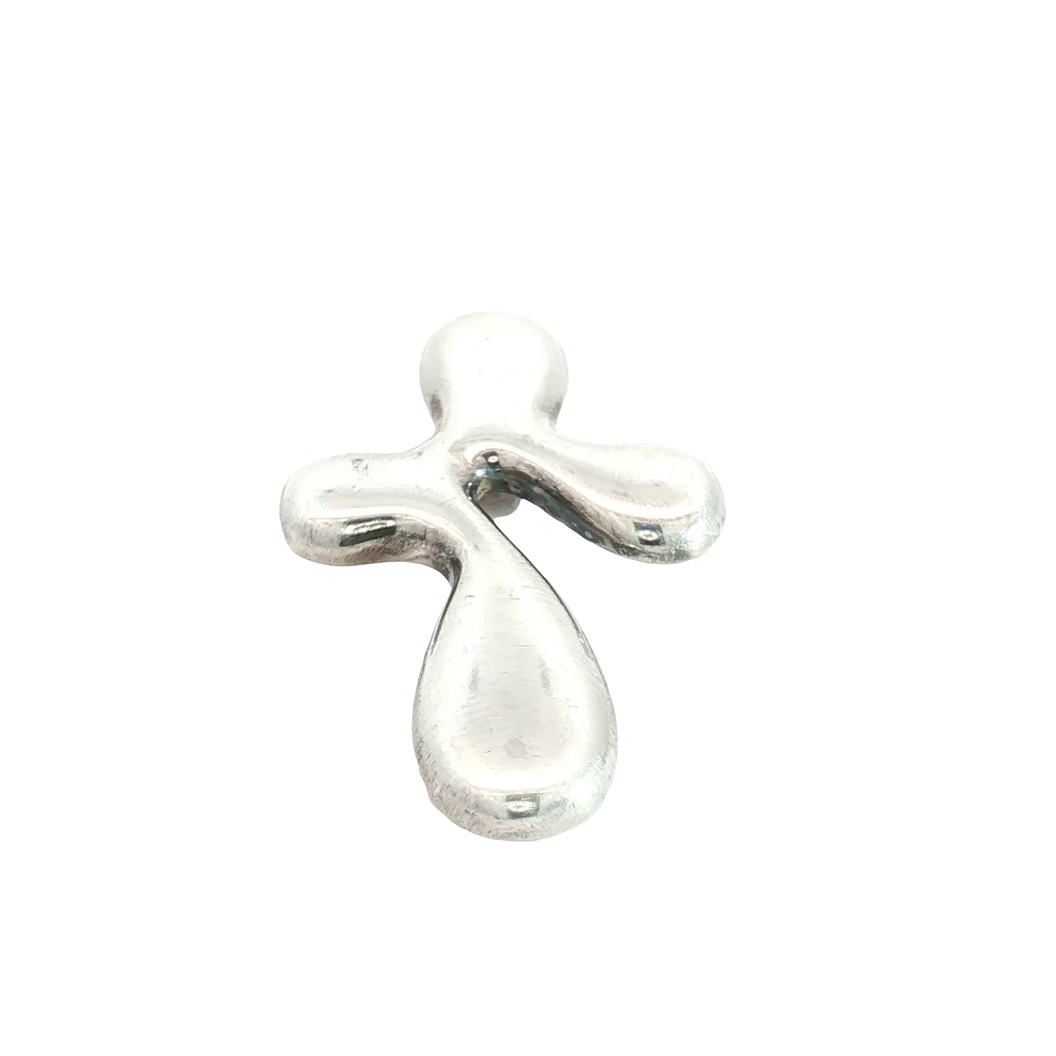Sterling Silver Vintage Puffed Designer Modern Pendant