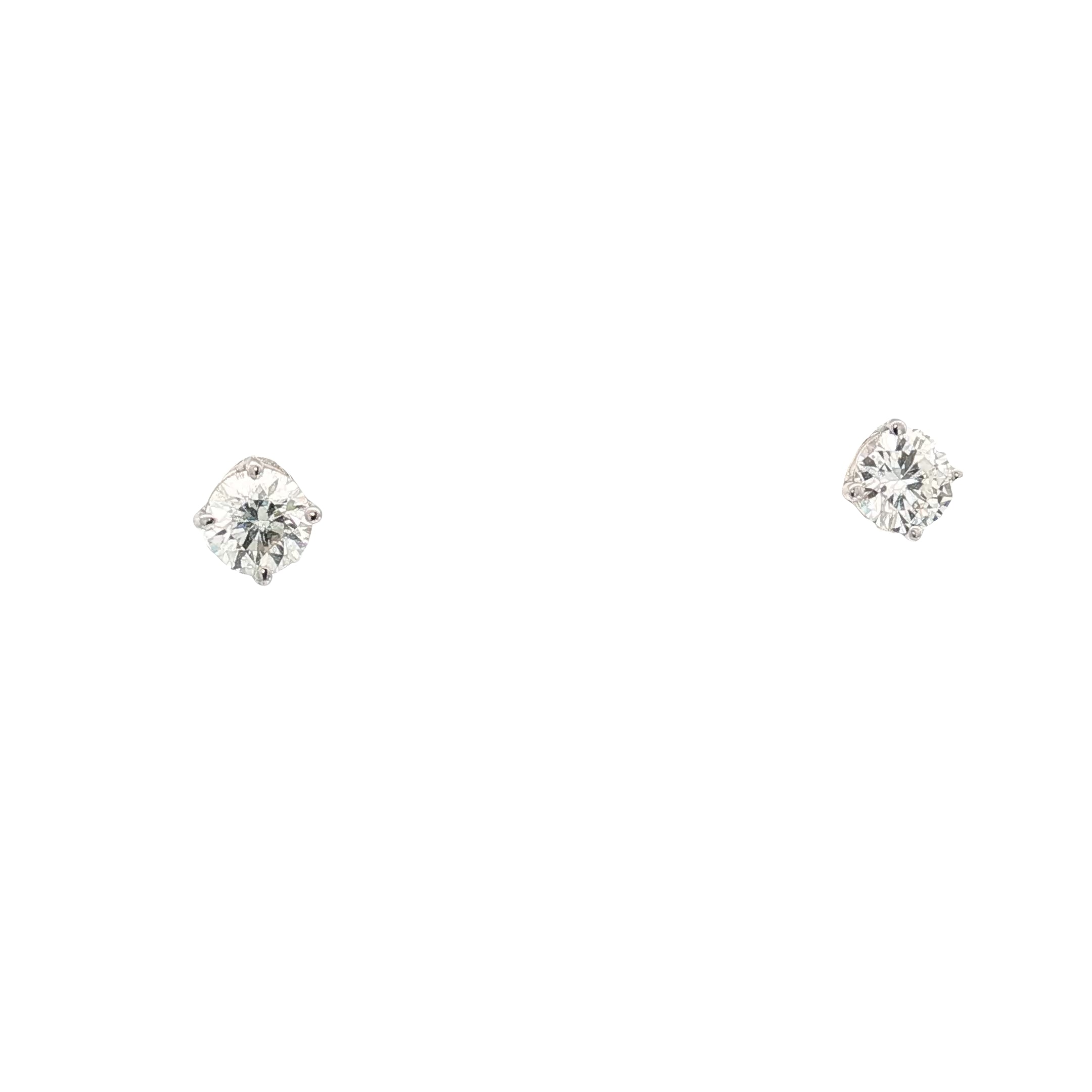 14k White Gold 1.50ct G VS2 Round Diamond Stud Earrings