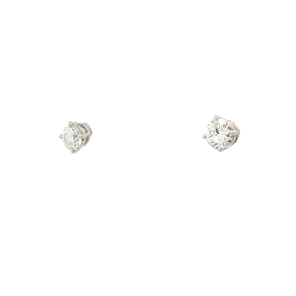 14k White Gold 1.50ct G VS2 Round Diamond Stud Earrings