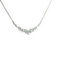 14k White Gold .56ct F VS2 Scattered Baguette Necklace