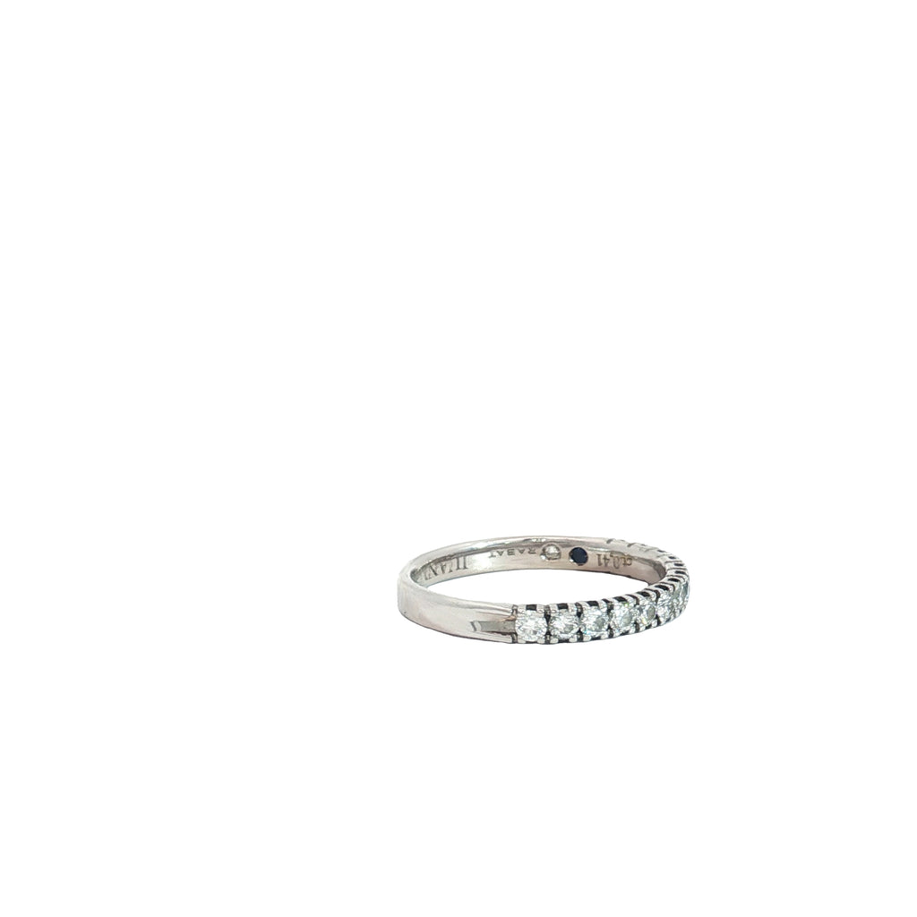 14k White Gold .50ct F VS2 Round Diamond Wedding Band