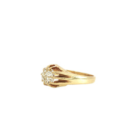 18k Yellow Gold 1.25ct M VS2 Round Vintage Old European Cut Diamond Ring