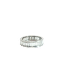 Platinum 4.00ct E VS2 Baguette Diamond Channel Set Eternity Ring  5.7mm Size 8