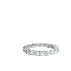 14k White Gold 3.00ct E VS2 (21) Round Diamond Eternity Ring Size 8