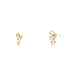 14k Yellow Gold .30ct E VS2 Round Diamond Climber Earrings