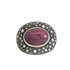 Pre-Loved David Yurman Star Ruby and Diamond Midnight Mélange Ring Size 7
