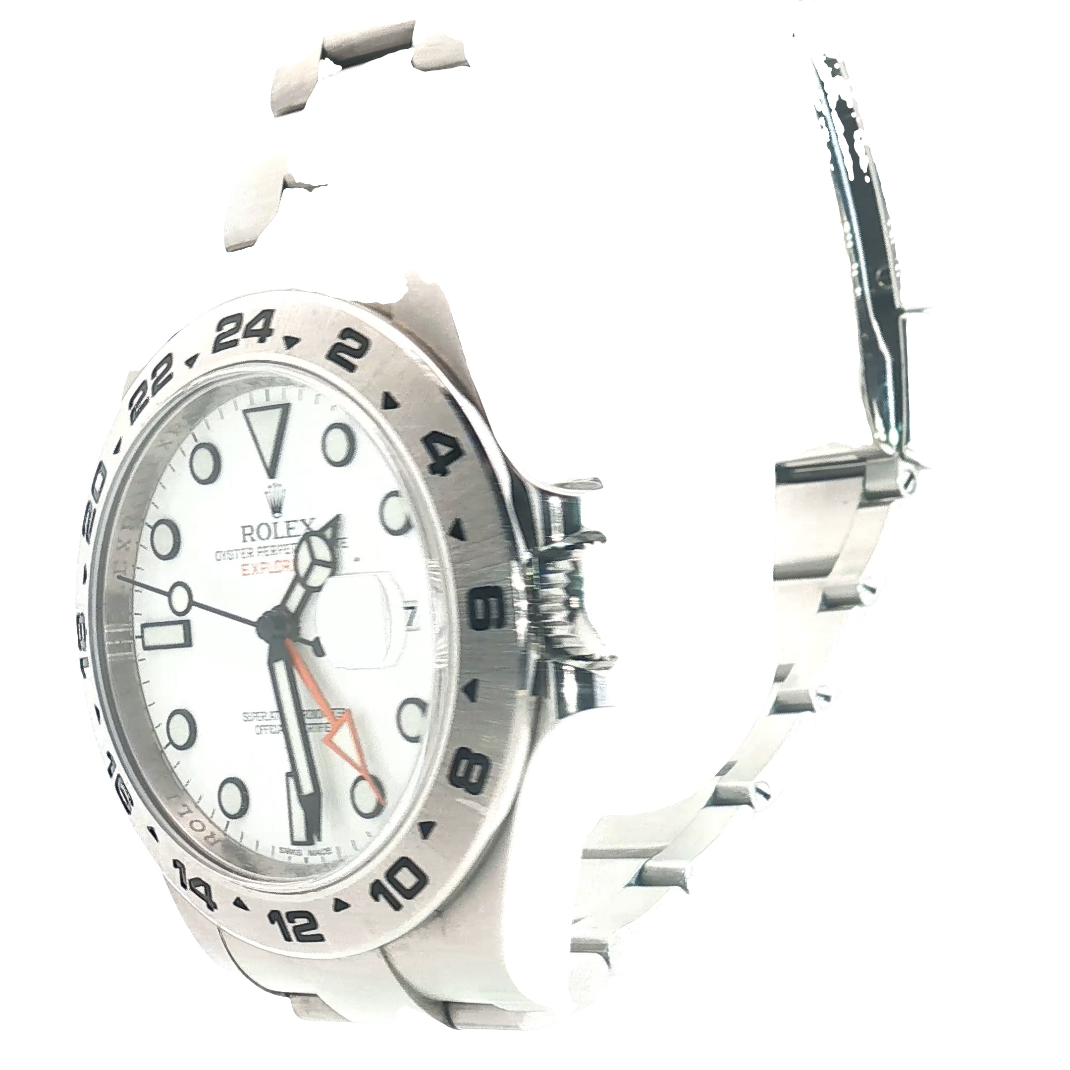 Pre-Owned Explorer White Polar Dial Rolex Watch /Oyster Band / 42mm /Stainless Steel/ White Dial / Automatic Movement Ref#216570