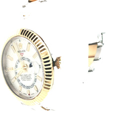 Pre-Owned Two Tone Sky dweller White Dial Rolex Watch