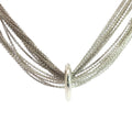 Pre-Loved Tiffany & Co. Sterling Silver Multi Chain Mesh Toggie Necklace