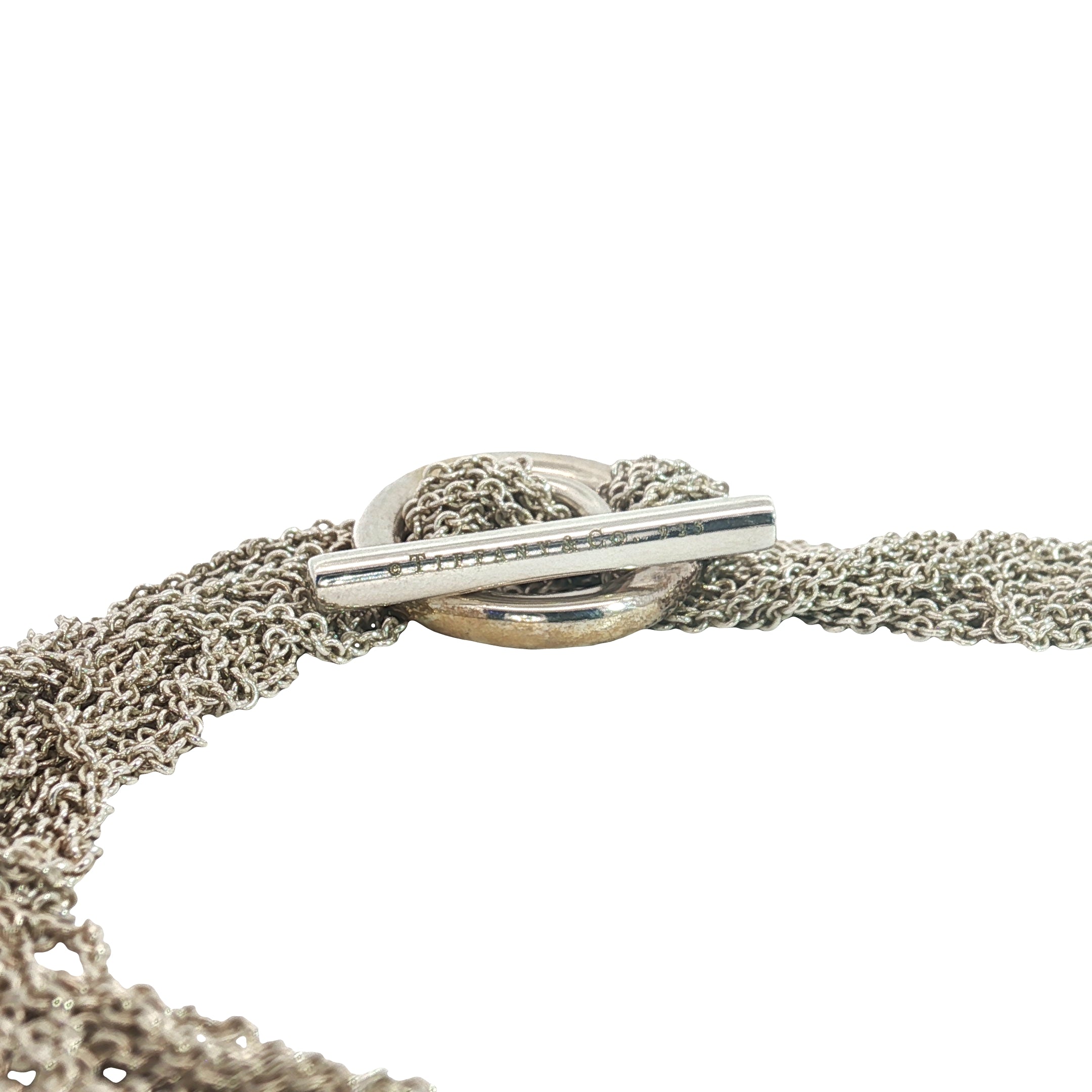 Pre-Loved Tiffany & Co. Sterling Silver Multi Chain Mesh Toggie Necklace