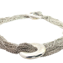 Pre-Loved Tiffany & Co. Sterling Silver Multi Chain Mesh Toggie Necklace