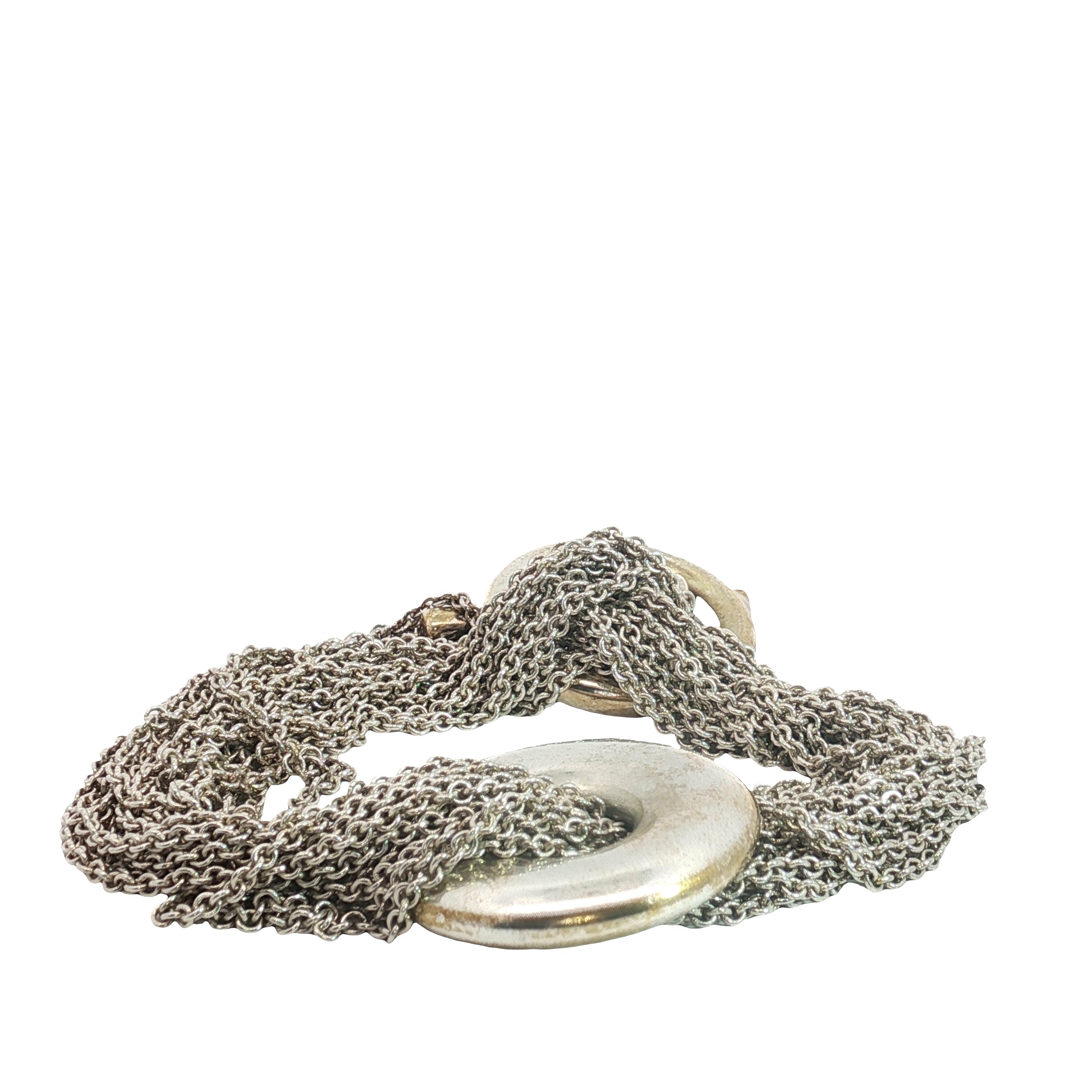 Pre-Loved Tiffany & Co. Sterling Silver Mesh Multi Chain Toggie Bracelet