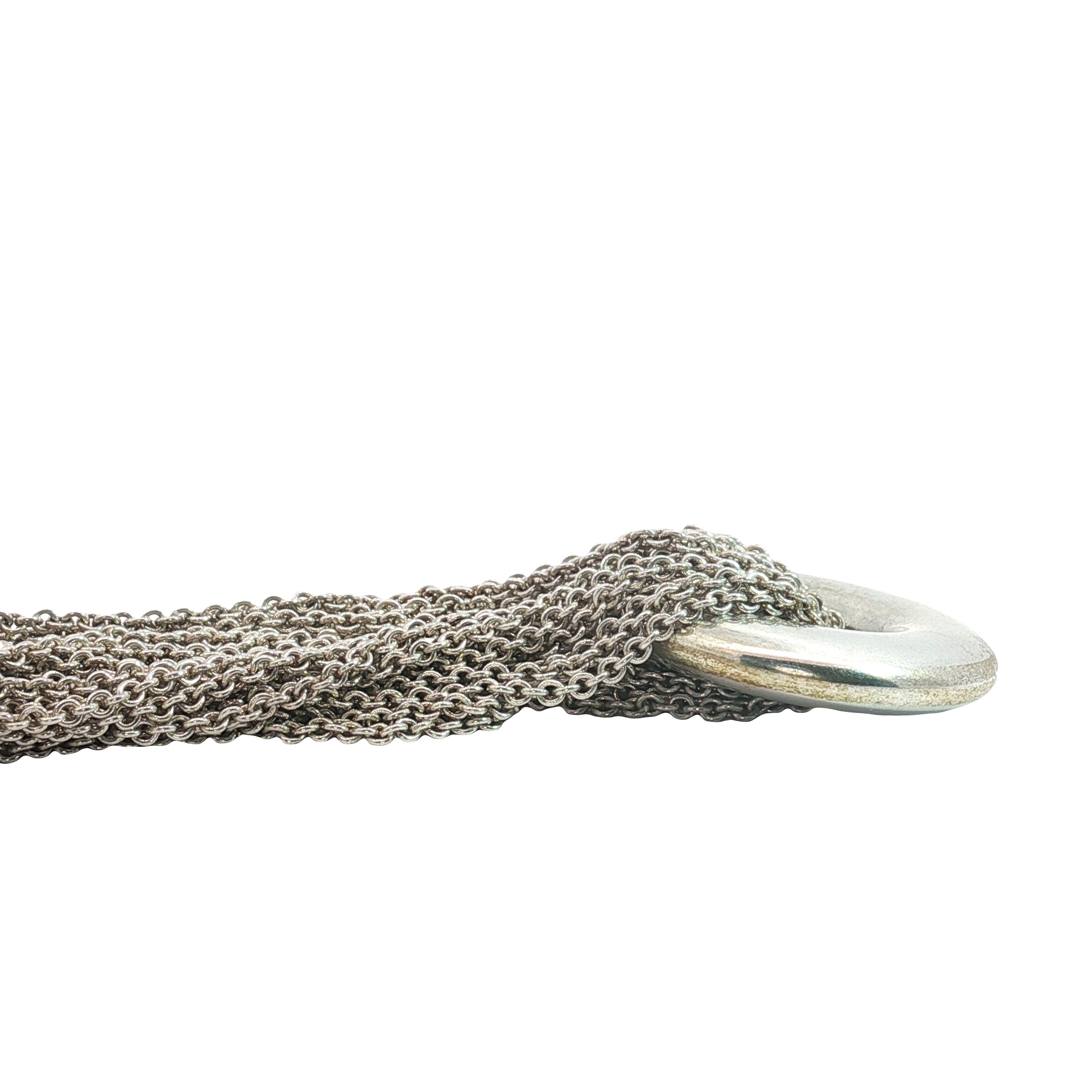 Pre-Loved Tiffany & Co. Sterling Silver Mesh Multi Chain Toggie Bracelet