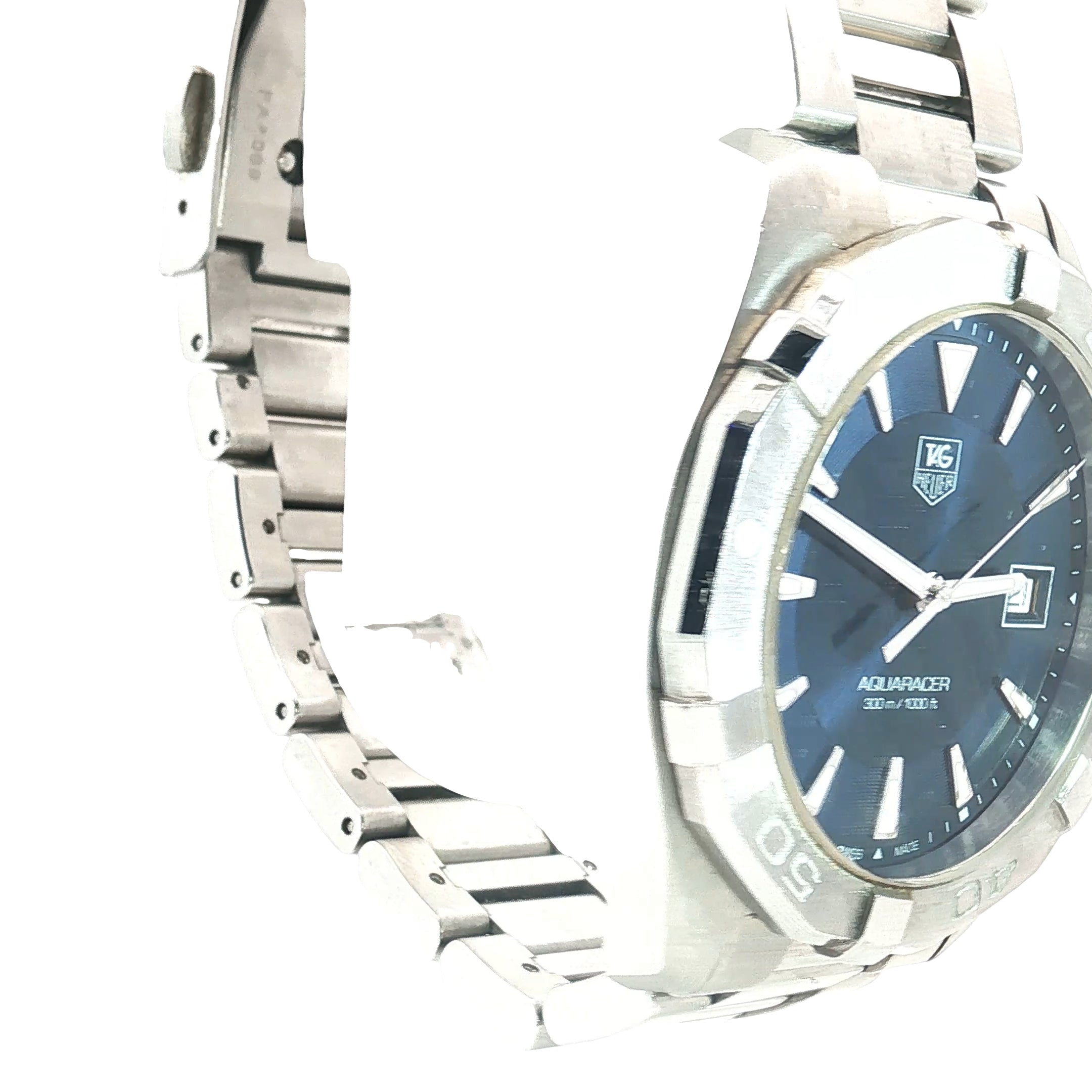 Pre-Owned Tag Heuer Aqua Racer / Blue Dial / 300M / 41mm/ Quartz/ Stainless Steel/ Date/ Year 2018