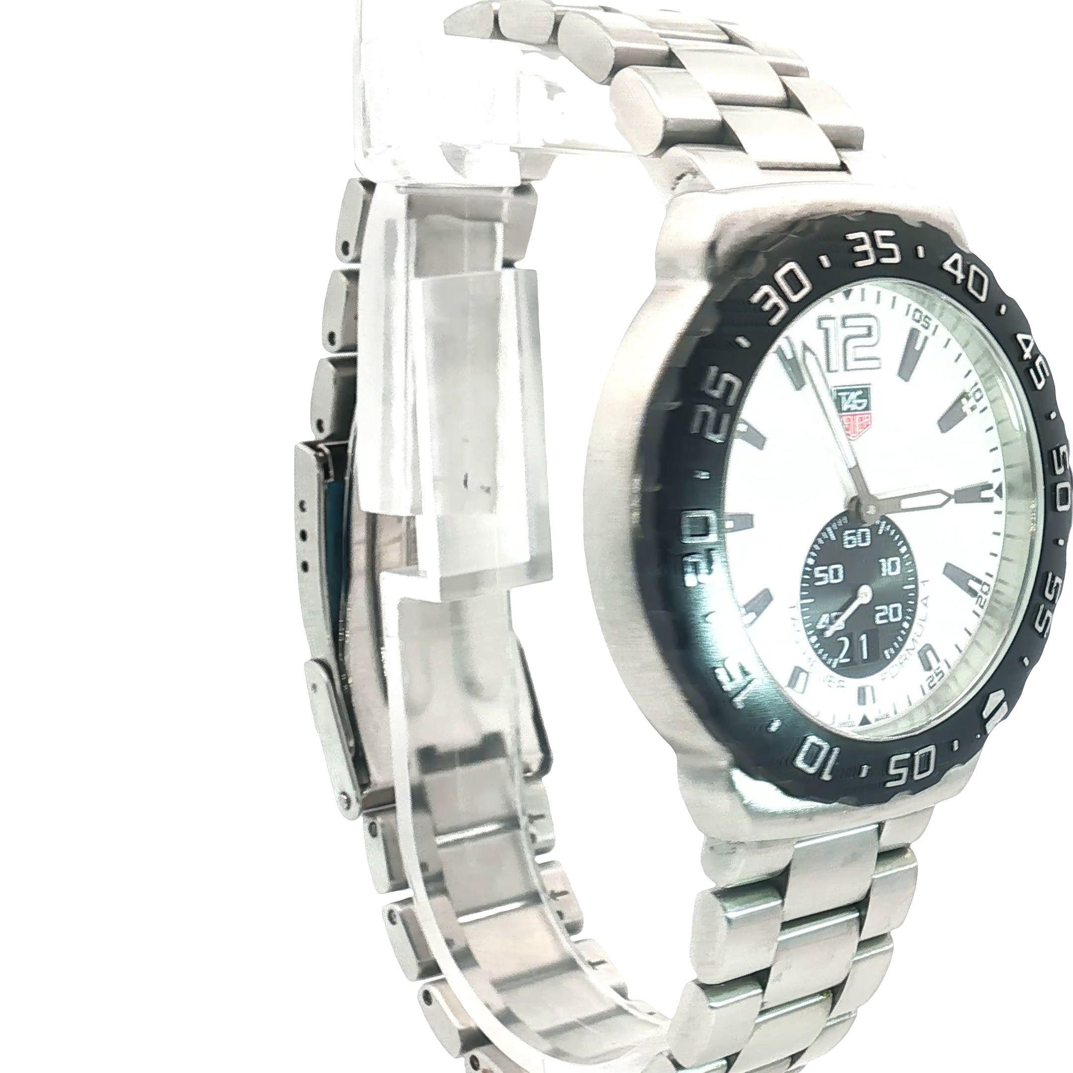 Pre-Owned Tag Heuer Formula 1 / White Dial/ Stainless Steel/ Quartz/ 42mm/ Date/ Year 2009