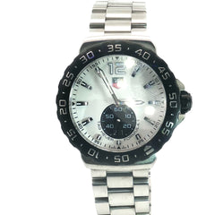 Pre-Owned Tag Heuer Formula 1 / White Dial/ Stainless Steel/ Quartz/ 42mm/ Date/ Year 2009