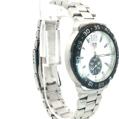 Pre-Owned Tag Heuer Formula 1 / White Dial/ Stainless Steel/ Quartz/ 42mm/ Date/ Year 2009