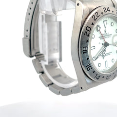 Pre-Owed Rolex Explorer /40mm/ White Dial / White Hour Markers/ Oyster Band / Year 1996/ Ref: 16570 / Serial # T208297