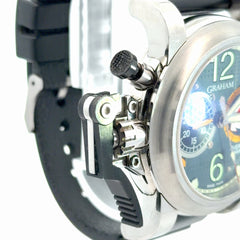 Pre-Owned Graham Overlord Mark Lii Chrono fighter / Automatic/ Steel/ Rubber Band/ 47 mm/ Year 2015 Watch