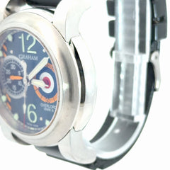 Pre-Owned Graham Overlord Mark Lii Chrono fighter / Automatic/ Steel/ Rubber Band/ 47 mm/ Year 2015 Watch
