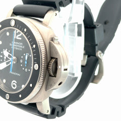Pre-Owned Panerai Luminor Submersible 1950 3 Day Automatic Flyback Titanium/ PAM00615 / Year 2015 / Men Watch