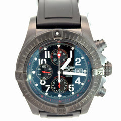 Pre-Owned Super Avenger Black Breitling Watch/ Black Rubber Strap/ Date