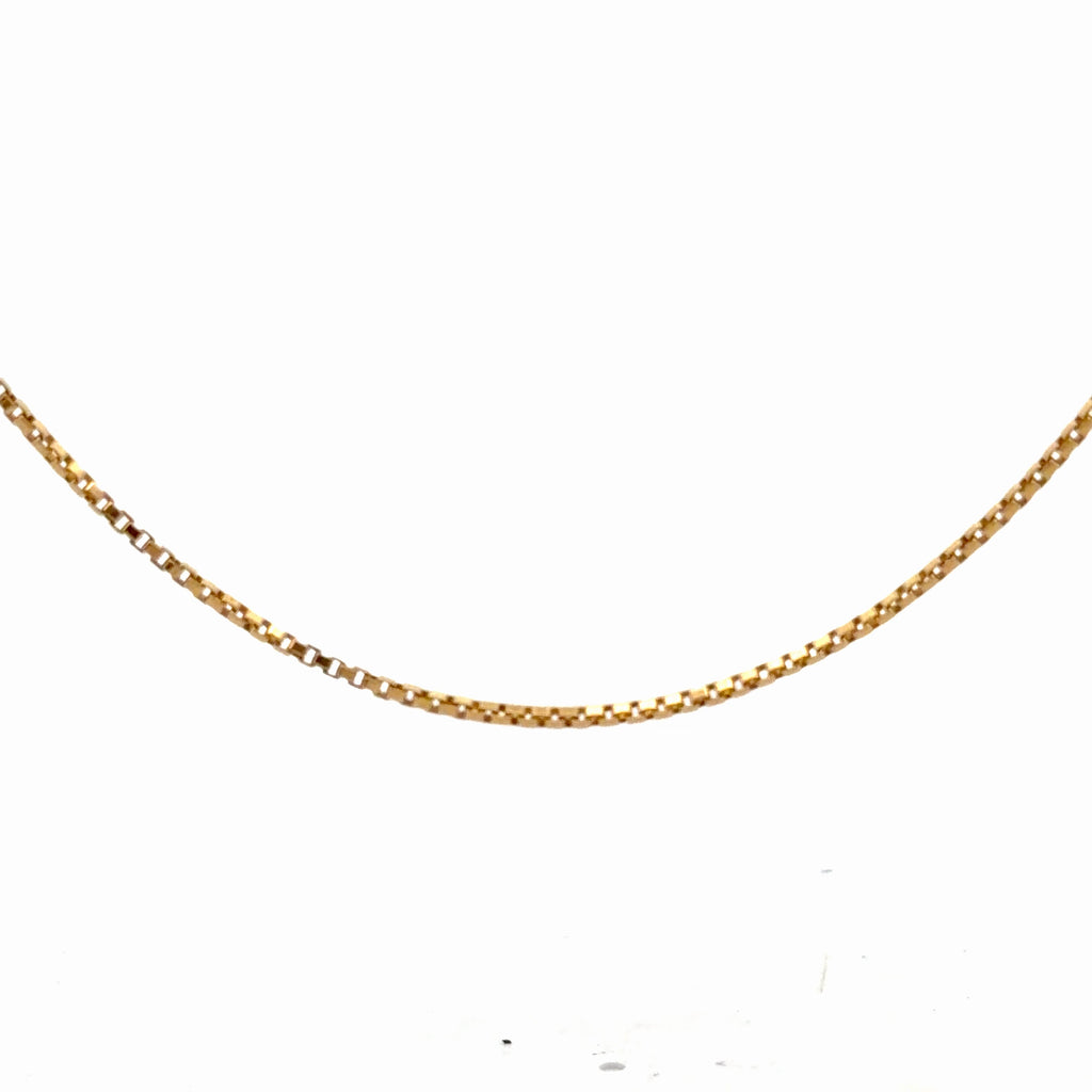 14k Yellow Gold Box Chain 7.1 gram 1.2 mm 24"inch