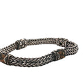 Pre-Owned Batu Sari 18k Yellow Gold and Sterling Silver with (3) Citrine Stone Bracelet 8"inch Size M