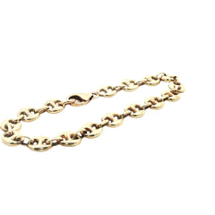 14k Yellow Gold Puffed Gucci Link Bracelet 7.5 gram 7"inch