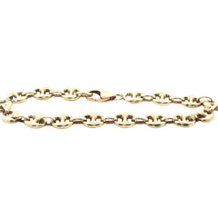 14k Yellow Gold Puffed Gucci Link Bracelet 7.5 gram 7"inch