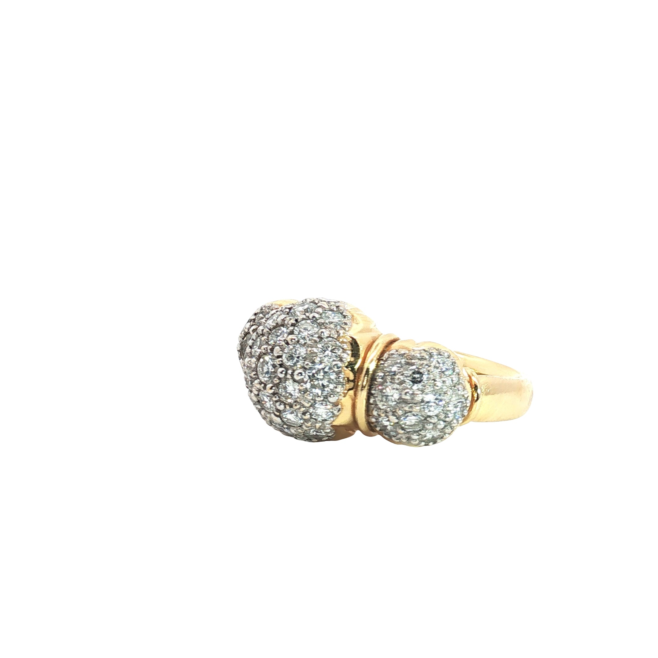 18k Yellow Gold 2.00ct G VS2 Round Diamond Dome Ring Size 7