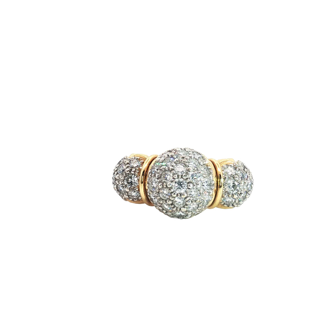 18k Yellow Gold 2.00ct G VS2 Round Diamond Dome Ring Size 7