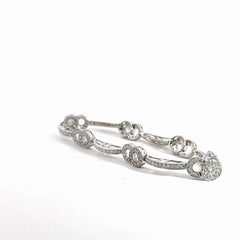 18k White Gold 2.00ct G SI1 Round Diamond Bracelet 7"inch