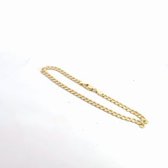 14k Yellow Gold 2.2 gram Open Curb Bracelet 8"inch