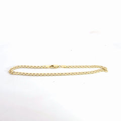 14k Yellow Gold 2.2 gram Open Curb Bracelet 8"inch