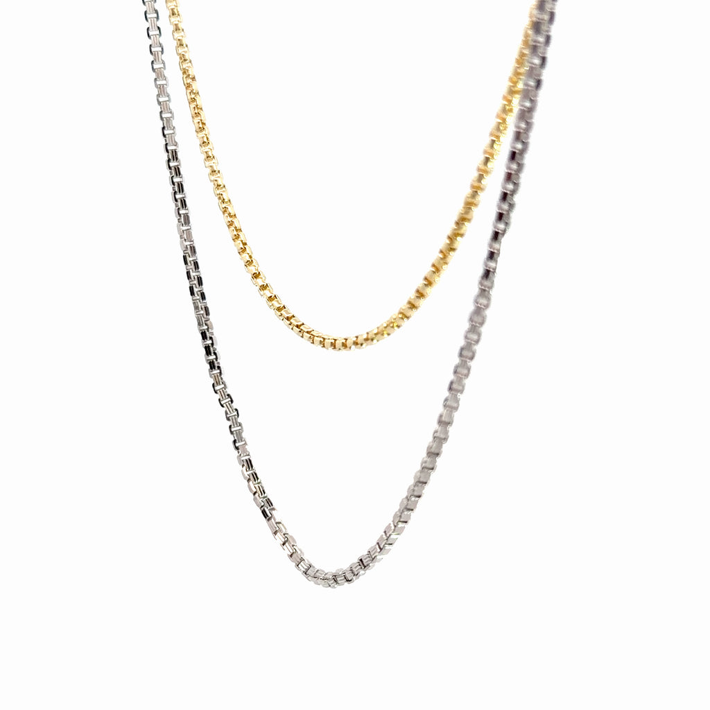14k Yellow Gold Box Chain 8.4 gram 1.75mm 18"inch