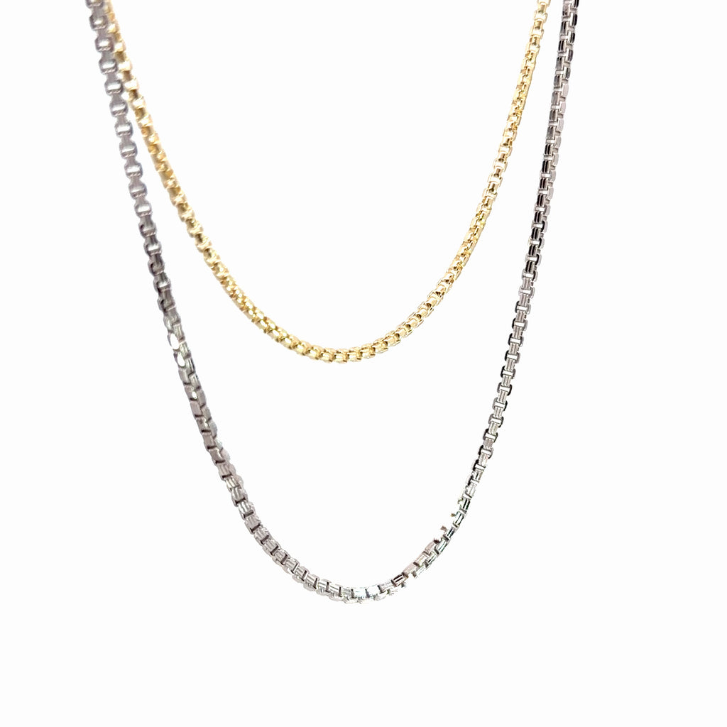 14k Yellow Gold Box Chain 8.4 gram 1.75mm 18"inch