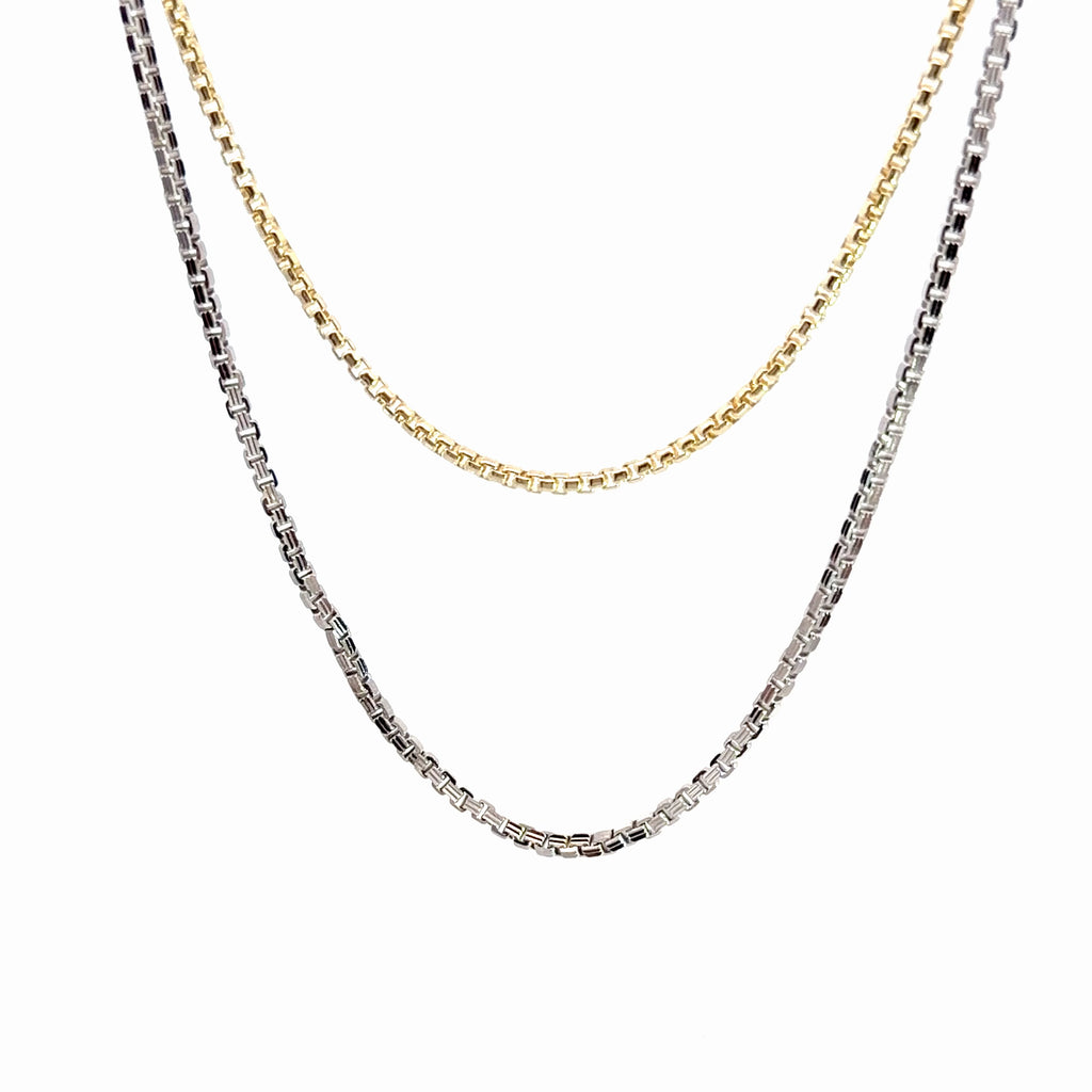 14k Yellow Gold Box Chain 8.4 gram 1.75mm 18"inch
